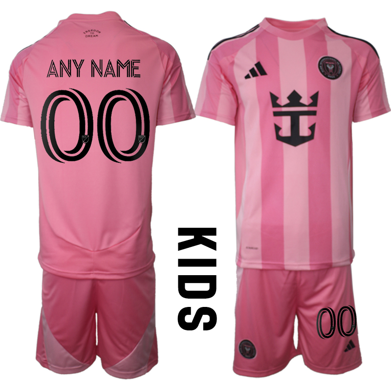 Youth 2025-2026 Club Inter Milan CF home Pink customized Soccer Jersey->youth soccer jersey->Youth Jersey